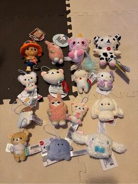 Sanrio Cinnamoroll White Plush Keychain - Cute Soft Stuffed Toy